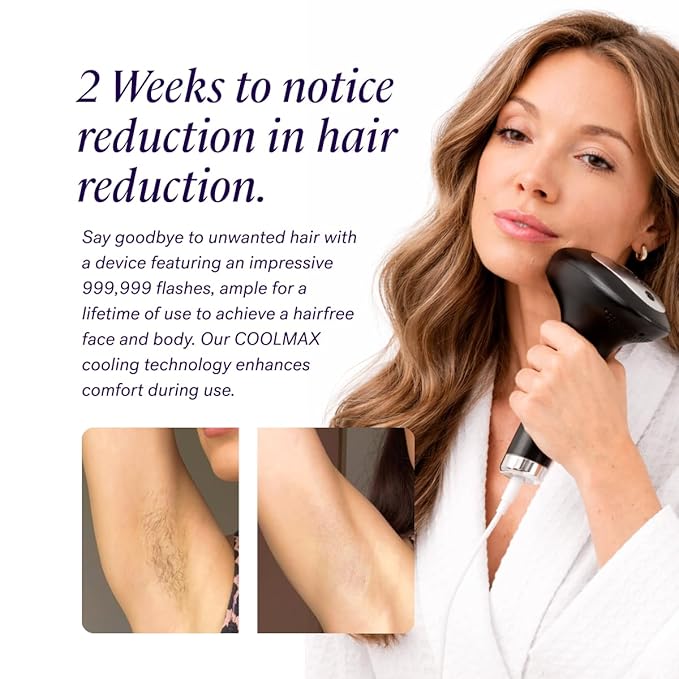 MICHAEL TODD Beauty - Lumos Laser IPL Hair Removal for Women and Men, 50°F Coolmax Technology, 999,999 Flashes, 3 in 1 w/Skin Sensor for Nearly Painless, Permanent Hair Removal
