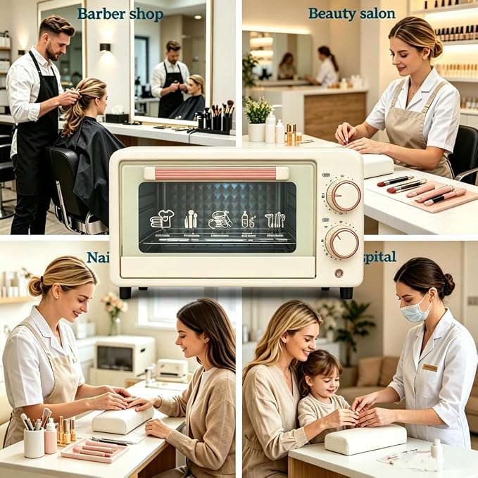 Sterilizer Tools Drying and 3-in-1 Disinfection Tools10L 150W Sterilizer with Timer Disinfection Cabinet Suitable for Mother-Child Products, Towels, Hair Salons, Nail Studios (White003)