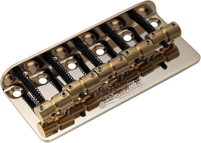 Wilkinson WBBC5 18mm 5-String Bass Bridge Brass Saddles for Precision Jazz Bass, Gold