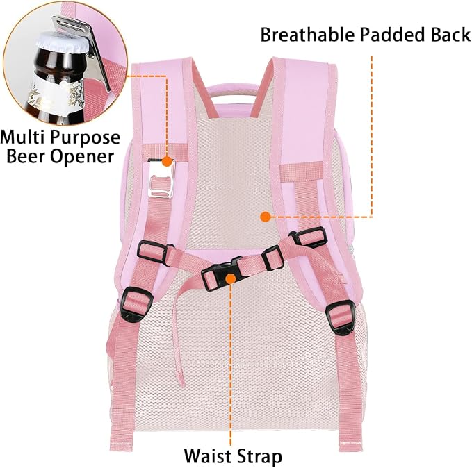MATEIN Cooler Backpack, 26 Cans Insulated Lunch Backpack for Men Women, Leakproof Double Layer Lunch Cooler Bag Lightweight Soft Lunch Backpack with Cooler Compartment, Beach Camping Hiking Beer Gifts