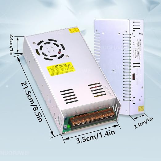 DC 12V 50A 600W Switching Power Supply Adapter 110V AC to 12V DC Converter Power Supply Transformer PSU for 12Volt Motor Pump LCD Monitor CCTV Security Camera Car Stereo 3D Printer