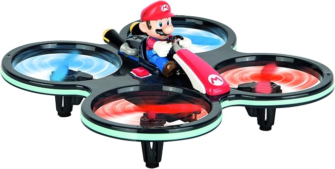 Carrera RC - Officially Licensed Mario Kart Mini Mario-Copter 2.4GHz Rechargeable Remote Control Helicopter Drone Toy Easy to Fly | Officially Licensed Mario Kart Toy RC, 2.4GHz Rechargeable Remote Control Helicopter Drone Easy to Fly