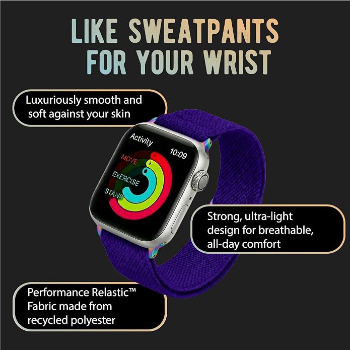 Braxley Bands for Apple Watches - Stretchy and Washable - Adjustable with Apple Watch Bands for Women & Men - Compatible with Apple Watch Series SE Ultra 9 8 7 6 5 4 3 2 1