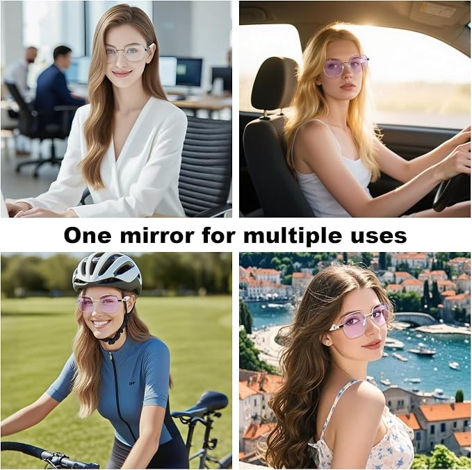 Smart Glasses for Women–Bluetooth Glasses with Photochromic Lenses | Open-Ear Audio, Built-in Mic & Speaker, IP54 Waterproof, Wearable Tech Glasses for Seamless Indoor & Outdoor Wear