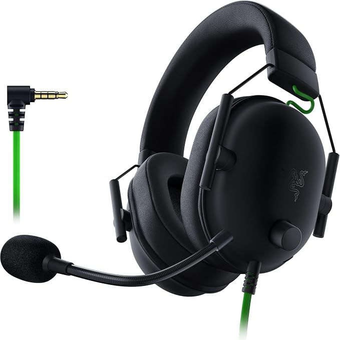 Razer BlackShark V2 X Gaming Headset: 7.1 Surround Sound - 50mm Drivers - Memory Foam Cushion - for PC, PS4, PS5, Switch - 3.5mm Audio Jack - Black (Pack of 8)