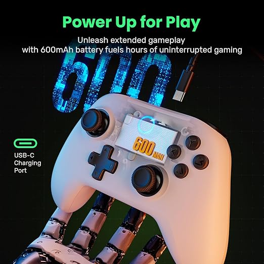IFYOO N1 2.4G Wireless Gaming Controller, Hall Effect Trigger and Joystick, for PC Computer Laptop (Win 11/10/8/7), Steam, Android, PS3, Switch(No Gyro), Wired Game Controller Dual-Mode Gamepad