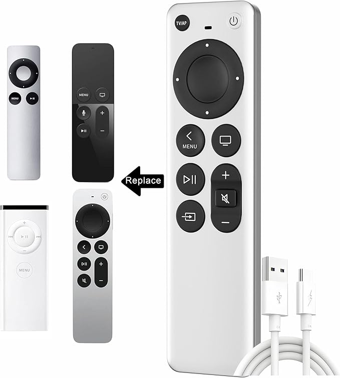 Replacement Remote Control for All Apple TV Remote - 1 Year Warranty