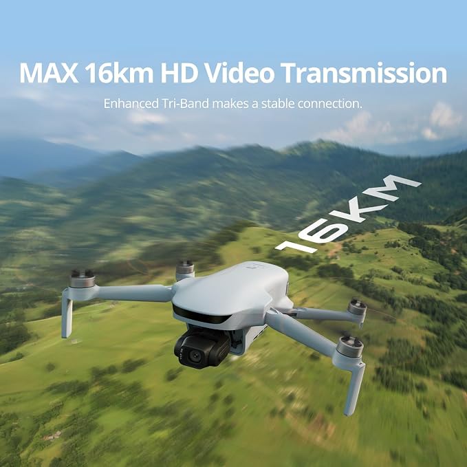 Potensic ATOM 3 Drones with Camera for Adults 4K 60fps, 8K Photo, 16KM Transmission, 1/1.3’’ CMOS, 3-Axis Gimbal, AI Track 2.0, Med-Tele Mode, QuickShots, Under 249g, 40-Min Flight, Standard Kit