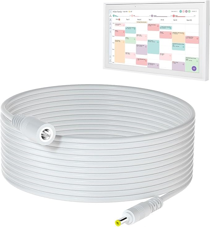 10FT Extension Cord for Skylight Calendar Only Compatible with Skylight Calendar 15 Inch Extension Power Cord(Power Adapter not Included)