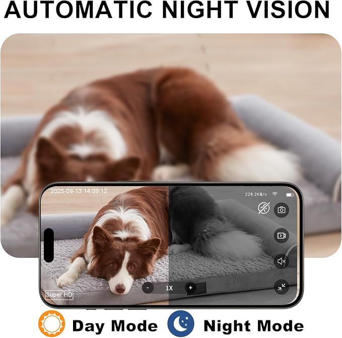 Mini Wireless Camera - 4K HD Nanny Cam - 2.4/5GHz WiFi - Small Indoor Security Camera with Motion Detection, Night Vision, Magnetic Base, APP Control, Cloud & Local Storage for Home, Office, Baby, Pet