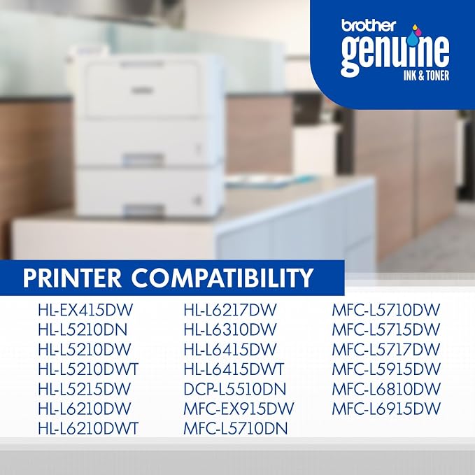 Brother Genuine TN920XL High-Yield Black Toner Cartridge 2-Pack for Professional Business Laser Printers, 12,000 Pages per Cartridge, Compatible with HL-L5210DW, HL-L6210DW Series