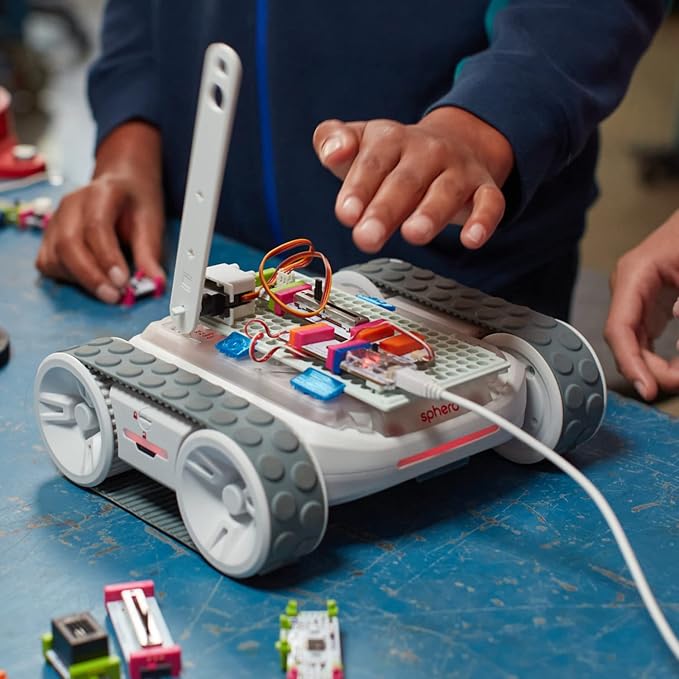 Sphero littleBits RVR+ Topper Kit - Program Both littleBits and RVR+ in the Same Platform - Microsoft MakeCode or Micro:bit Python Editor | Program littleBits and RVR+ in Same Platform, Microsoft MakeCode Compatible, micro:bit Python Editor Compatible