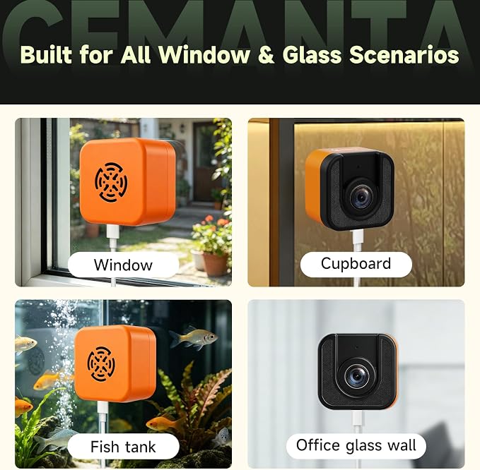 3MP Window Camera, Free Cloud Storage, 2.4Ghz & 5Ghz WiFi Indoor Cameras for Home Security, Color Starlight Night Vision, Anti-Glare, AI Motion Detection, 24/7 Recording, Compatible with Alexa