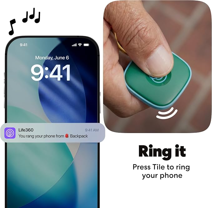 Tile by Life360 Mate - Bluetooth Tracker, Keys Finder and Item Locator for Keys, Bags and More. Phone Finder. Both iOS and Android Compatible. 4-Pack (Colors)