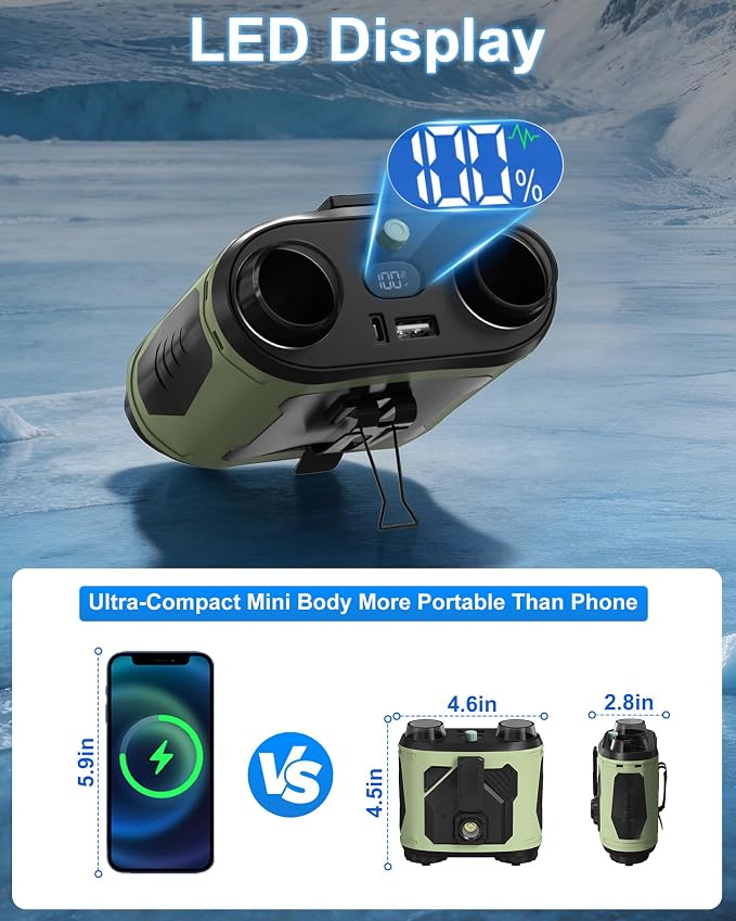 KlikKlak Portable Waist Fan, Mini Personal Fan, Rechargeable Battery, 100 Speeds 6-18H Runtime, Waist Clip & Neck Hanging, Double Brushless Motors, for Summer Outdoor