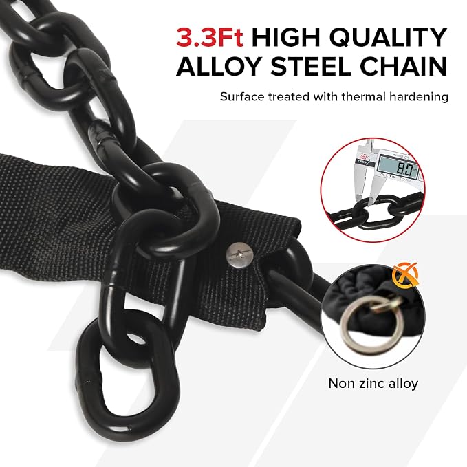 Bike Chain Lock Combination, 4 Digit Mini U Lock Anti-Theft Bicycle Lock Combo, 3.3FT x 8mm Security Steel Chain Locks for Electric Bike, Scooter, Motorcycle ﻿