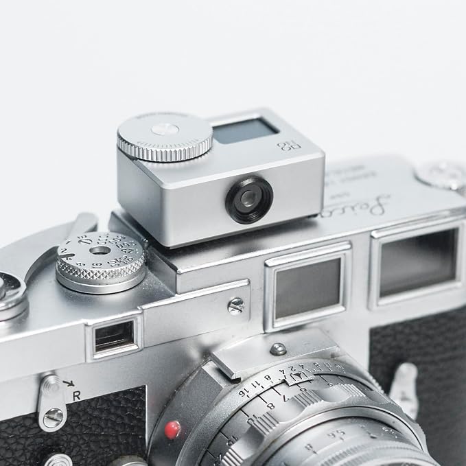 OLED Light Meter, Meter S, New Screen Design, Real-time Metering and One-Button Metering for Vintage Cameras (Chrome)