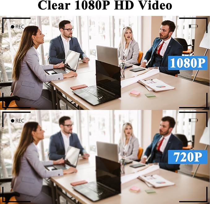 64GB Mini Hidden Camera Pen, 1080P FHD Nanny Cam with 300 Min Long Battery Life, One-Button Operation, Metal Body Micro Security Camera for Home Office (64GB with Box)