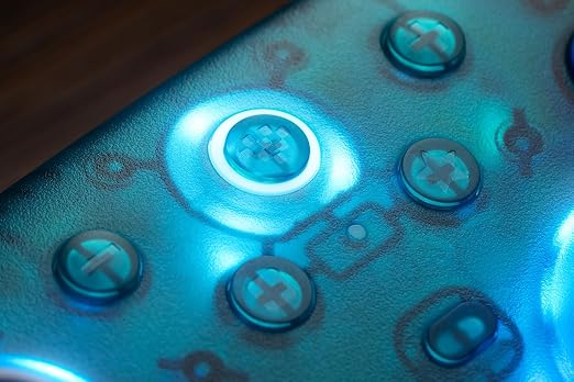 8BitDo Ultimate 2 Wireless Controller for Windows PC, Apple, Steam & Android, Gaming Controller with TMR Joysticks, Hall/Tactile Triggers, Motion Control, RGB Fire Ring, 1000Hz Polling Rate, Clear Blue