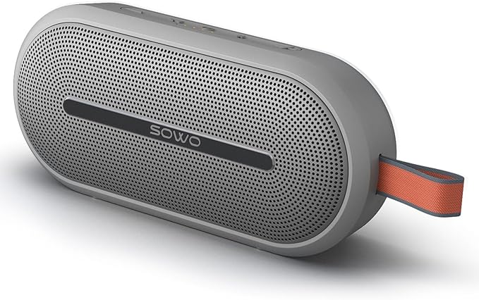 SOWO Bluetooth Shower Speaker Waterproof - Small Portable Bluetooth Speaker Wireless with Clip - Powerful Bass and Louder Volume - Colorful Lights and Lightweight