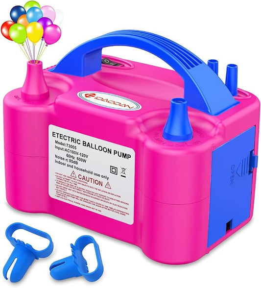 IDAODAN Electric Balloon Pump, Portable Electric Balloon Blower Machine Inflator Air Pump for Party Decorations