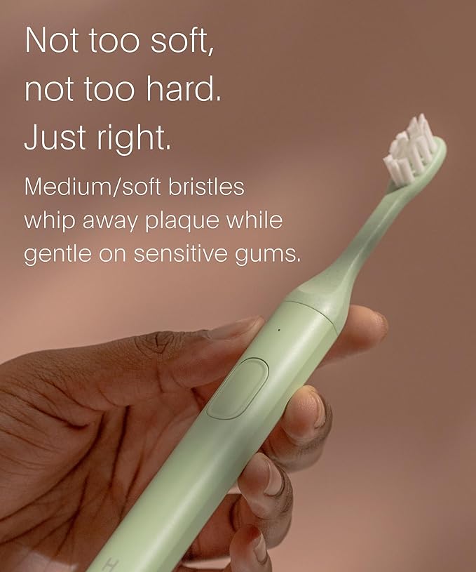 SURI Recyclable Plant-Based, Electric Toothbrush Heads - Long Lasting Replacement Heads | Compatible Only Sonic Electric Toothbrush - Winter Fern, Pack of 3