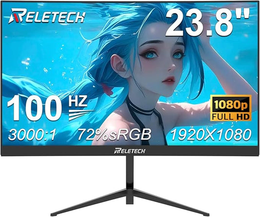 23.8 Inch 100Hz Curved Monitor, FHD (1920 x 1080) VA Panel 3000R, 3000:1 Contrast Ratio, Support Freesync, HDMI Ports Suitable for Gaming and Office Work (L25K60)