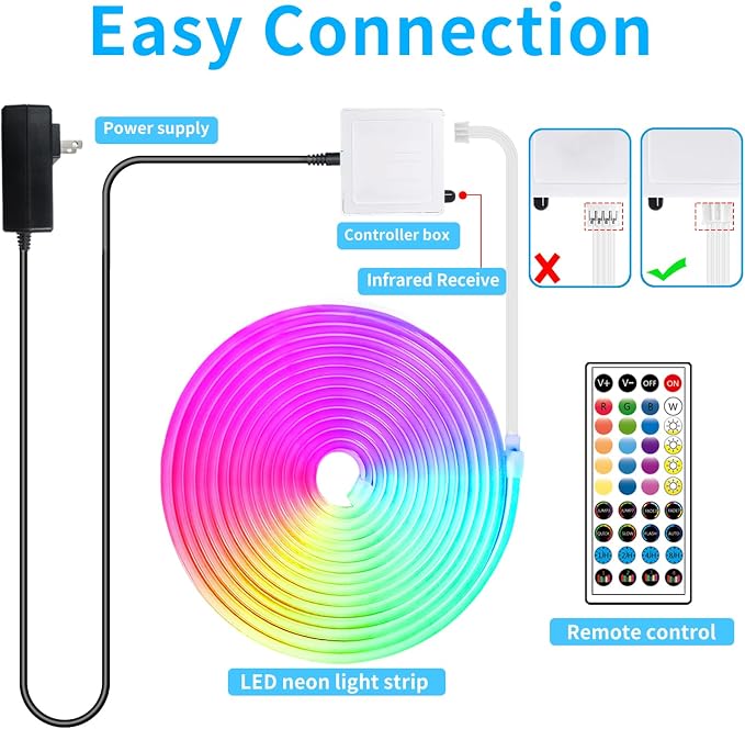segrass 66ft Waterproof LED Strip Lights with Remote,Color Changing Music Sync App Control LED Lights for Bedroom, Living Room, Dorms, Room Décor