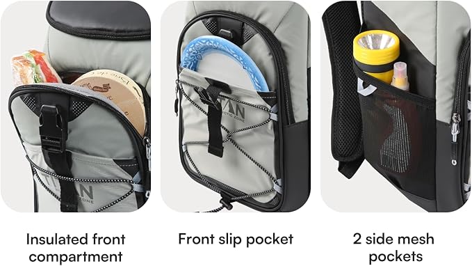 Titan by Arctic Zone Backpack Cooler, Insulated Soft Sided Bag with Leak Proof Lining and Padded Straps, for Lunch, Picnic, and Travel, 24 Can Capacity