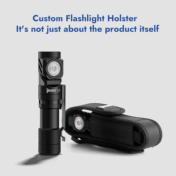 WUBEN L1 Rechargeable Flashlights High Lumens, 2000 Lumen Bright Flashlight, Dual Light Sources Flashlight with 180° Rotating Head, IP68 Waterproof Handheld Flash Light for Emergencies Camping (519A)
