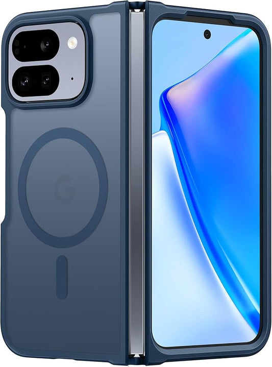 FNTCASE for Google Pixel 10-Pro-Fold Magnetic Case: Translucent Matte Textured Military Grade Drop Protection Cell Phone Cover - Slim Rugged Durable Shockproof Protective Bumper Cases