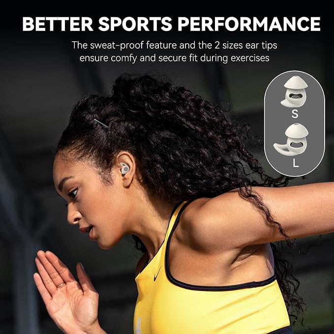 Sleepals micro Sleep Earbuds for Side Sleepers | Sleep Headphones with Soft and Snug Fit | Moderate Noise Reduction (not ANC) | Small and Light, 4H Single Play, 28H with Charging Case (Off-white)