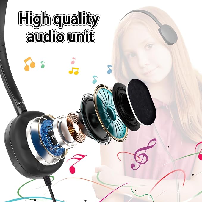 Headphones Bulk 24 Pack for Classroom School,Wholesale Earphones Class Set for Students Teens, Adult Group Learning, Computer Lab, Library, Online Lesson and Testing (Black)