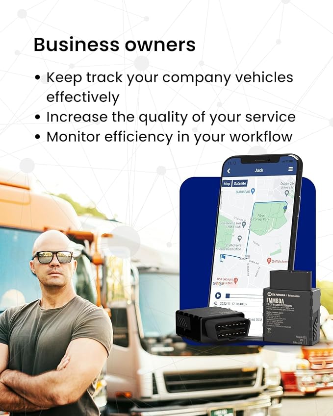 GPS Tracker for Vehicles — 4G LTE Real-Time Car & Truck Tracking Device with SIM Card & 1 Year Service Included, Plug & Play OBD, Geofence & Speed Alerts, No Activation Fee