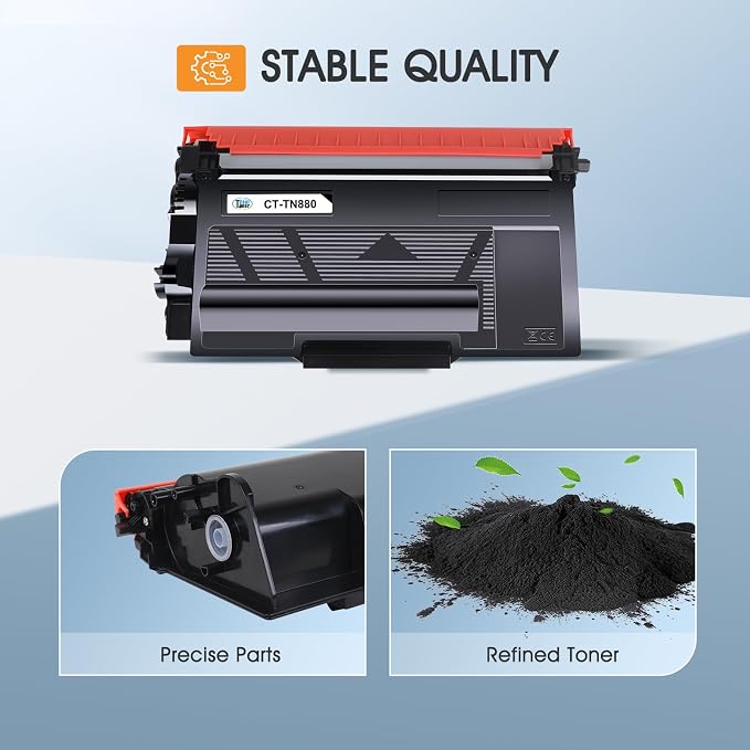 TN880 TN-880 TN 880 Toner Cartridge Compatible for Brother TN880 Super High Yield Black Toner Cartridge for HL-L6200DW MFC-L6700DW MFC-L6800DW HL-L6200DWT HL-L6300DW MFC-L6900DW Printer 4 Pack