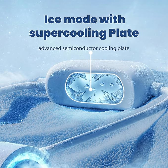 Qoqooice Portable Neck Fan 6H Runtime Ultra Quiet 1600mAh Battery Operated Fan with 3 Speeds Personal Fan USB Rechargeable Floor Fan for Office Home Camping Outdoor Travel