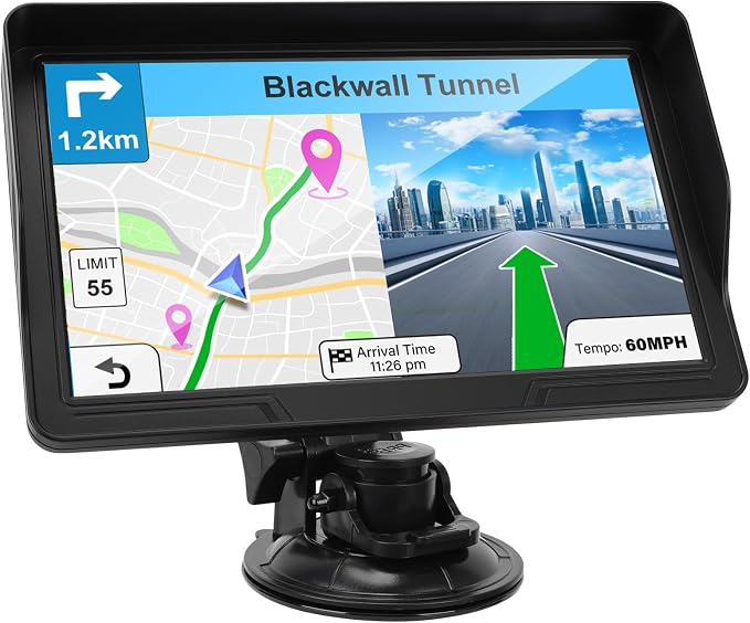9" GPS Navigator for Car Truck RV, GPS Navigation System with 2026 Maps Free Lifetime Updates, Custom Truck Routing, Speed Camera Alerts, Day/Night Mode (Blue)