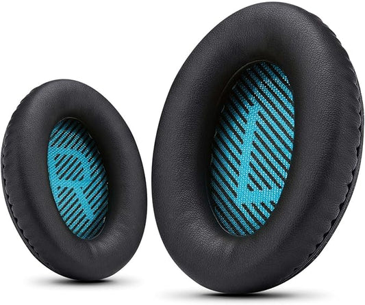 Professional Replacement Bose Headphone Covers, Bose Replacement Headphone Pads for QuietComfort 35 ii/QC35/QC25/QC2/QC15/Ae2/Ae2i/Ae2w/SoundTrue & SoundLink, by Krone Kalpasmos – Blue