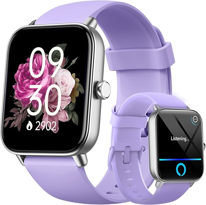 Smart Watches for Women Android & iPhone, 1.8" Smartwatch with Bluetooth Call (Answer/Make), Fitness Tracker with Heart Rate/Sleep/SpO2 Monitor, Smart Watch 3ATM Waterproof, 120+ Sport Modes, Alexa