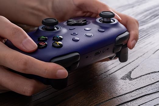 8BitDo Ultimate 2 Wireless Controller for Windows PC, Apple, Steam & Android, Gaming Controller with TMR Joysticks, Hall/Tactile Triggers, Motion Control, RGB Fire Ring, 1000Hz Polling Rate, Purple