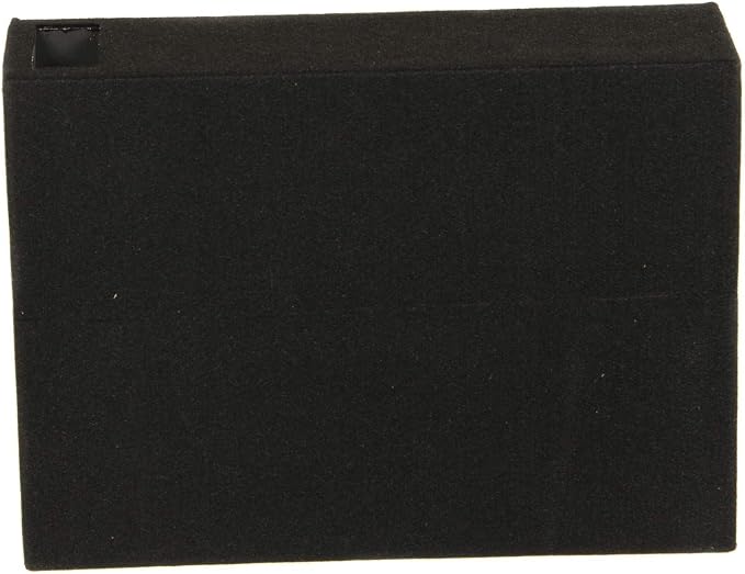 QPower Single 12-Inch Vented Shallow Subwoofer Box – Audio Box Enclosure with Black Carpet Exterior – Solid 5/8-Inch MDF Construction