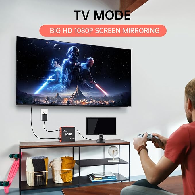 2-in-1 Switch 2 Dock with Capture Card for Nintendo Switch 2, Switch 1, OLED, Steam Deck, 1080P 60Hz for Streaming and Recording, Portable Travel Dock, 4K 30Hz HDMI Pass-Through, 100W PD Charging