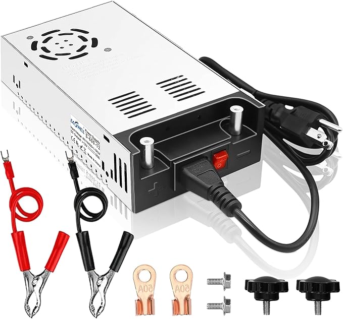 EAGWELL New Version 110V AC to 12V DC Converter 600W Power Supply 50A | Universal SMPS Transformer for RV, Pump, LED Strip, CCTV, Car Stereo,Diesel Heater Power Supply