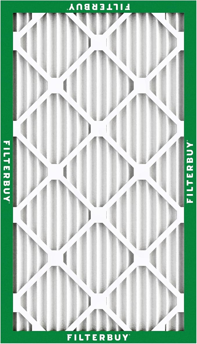 Filterbuy 13x21.5x1 Air Filter MERV 8 Essential Dust & Allergy Defense (5-Pack), Electrostatic Pleated HVAC AC Furnace Filters Replacement, Made in USA (Actual Size: 12.88 x 21.50 x 0.75)
