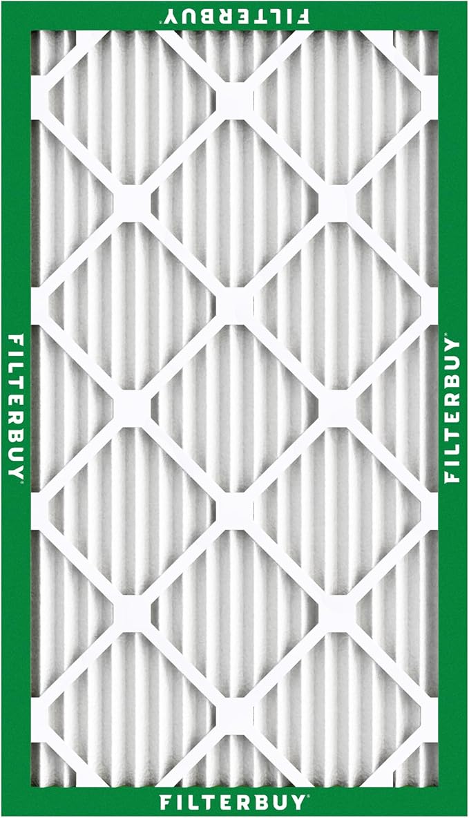 Filterbuy 16x30x1 Air Filter MERV 8 Essential Dust & Allergy Defense (5-Pack), Electrostatic Pleated HVAC AC Furnace Filters Replacement, Made in USA (Actual Size: 15.75 x 29.75 x 0.75)
