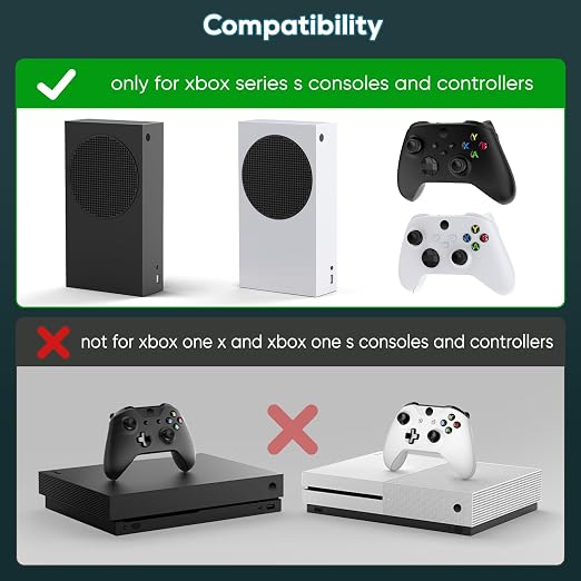 Cooling Stand for Xbox Series S with RGB Light, MENEEA Fast Charger Station with 2x1400mAH Batteries,Cooler Accessories with 3-Speed Adjustable Fan, Dual Charger Dock, 15 Light Modes, 2.0 USB Port