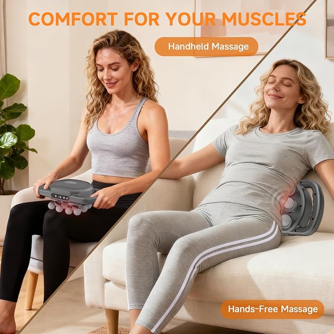 12 Head Massage Gun,Deep Tissue Percussion Massager with 9 Levels & 9 Modes,2600mAh Battery Cordless Electric Muscle Massager Tool for Back/Shoulder/Hand/Leg/Foot Full Body Muscle Pain Relief