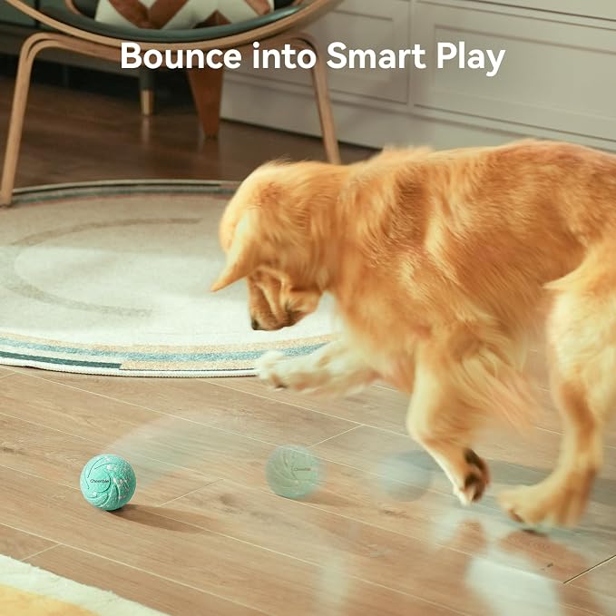 Cheerble Smart Interactive Dog Toy, Wicked Ball AIR, Automatic Moving, Bouncing, and Rotating, E-TPU Material, IPX7 Waterproof Rating, Active Rolling Ball for Puppy, Medium and Large Dogs