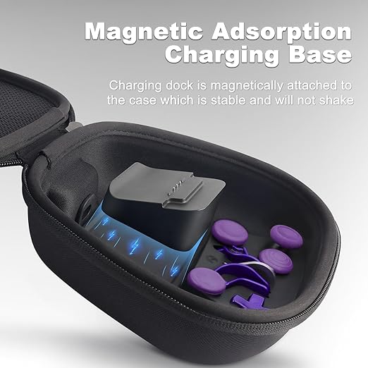 Complete Component Pack for Xbox Elite Controller Series 2 - Accessories Includes 1 Controller Carrying Case, 1 Charging Dock, 4 Thumbsticks, 4 Paddles, 1 Adjustment Tool and 1 Charging Cable(Purple)