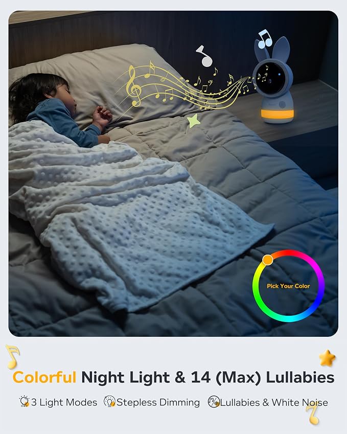 ARENTI Baby Monitor with Camera and Audio, 4MP Video Baby Monitor with 5" Screen, Dual-Band 2.4G/5G WiFi with App, Cry & Motion Detection, Auto Tracking, Temp&Humidity Sensor, Night Vision,2-Way Talk